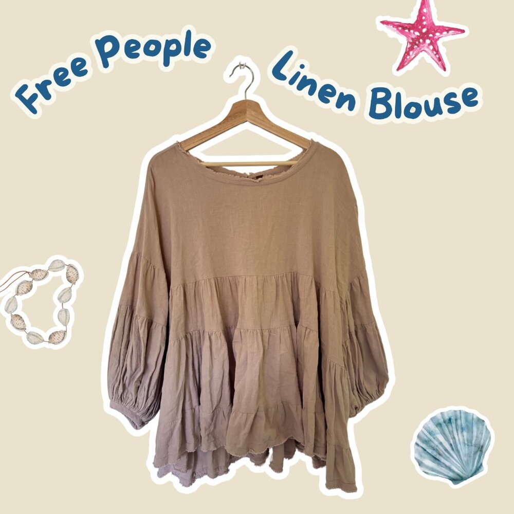 Free People Linen Blouse